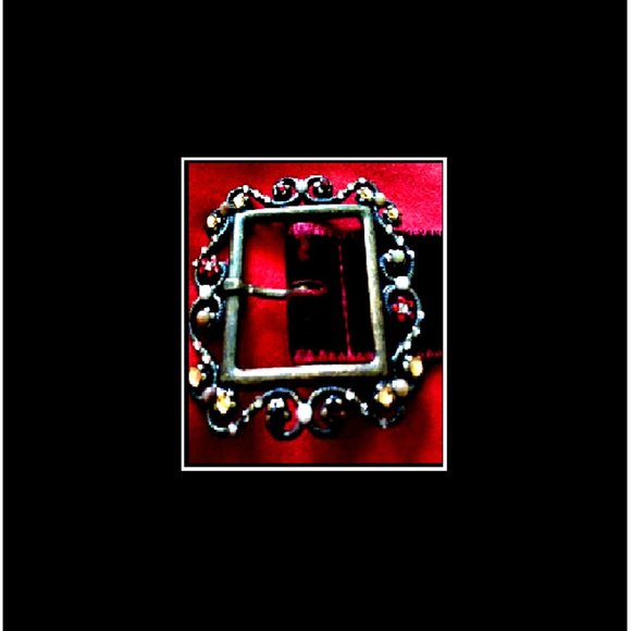 Antique Women\'s Fashionable Elite Velour Belt With Rhinestones Buckle, XL main image 4